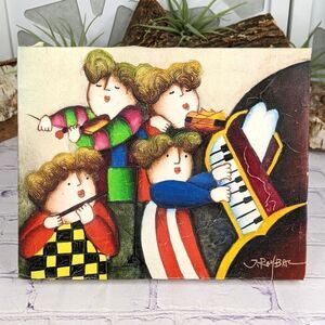 J. Roybal Joyce Roybal Original Oil On Canvas Painting - Children Musicians